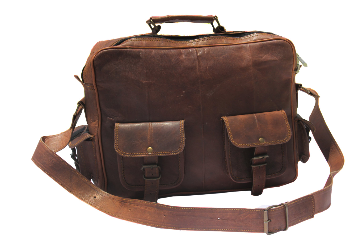 Messenger Bag For Office Dark Brown Leather Authentic on Luulla